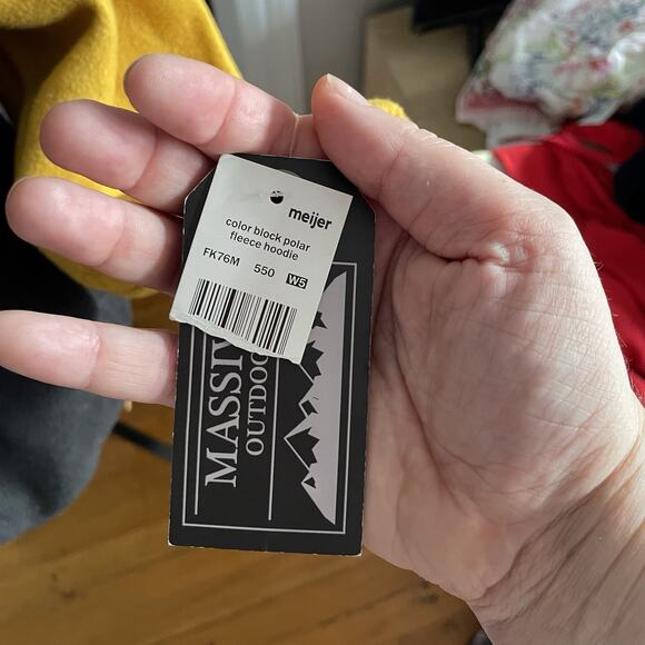 Massive Outdoor Jacket Color Block 1/4 Zip Polar Fleece Hoodie XXL NWT Flaw - Picture 3 of 10